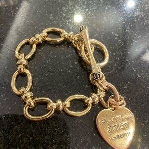 Juicy Couture Gold Heart Charm Bracelet